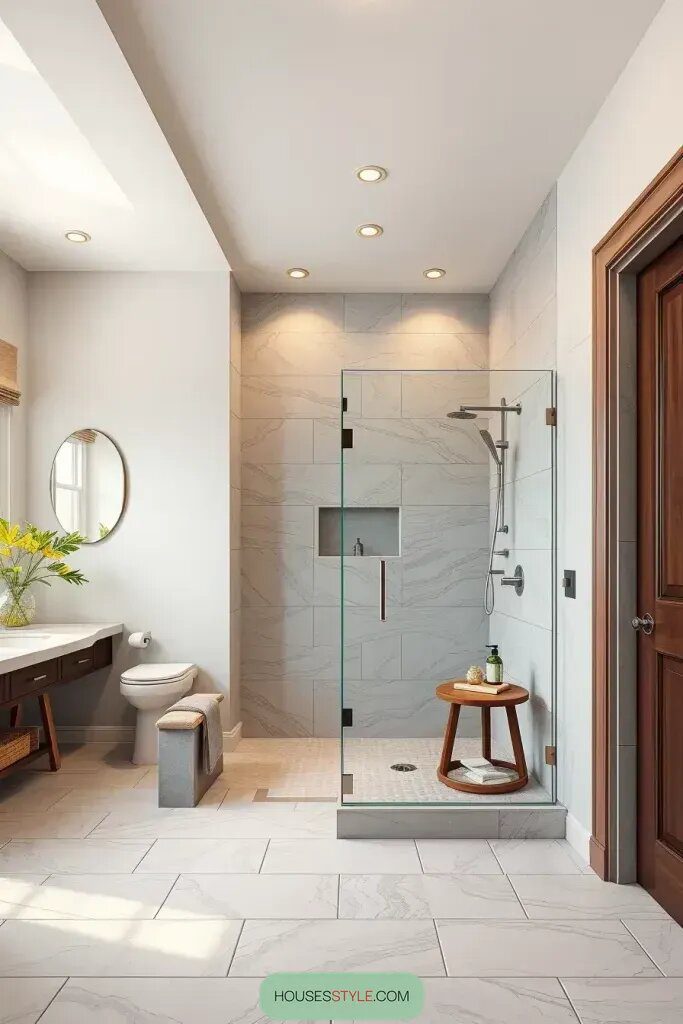 Curbless Showers With No Step-Up