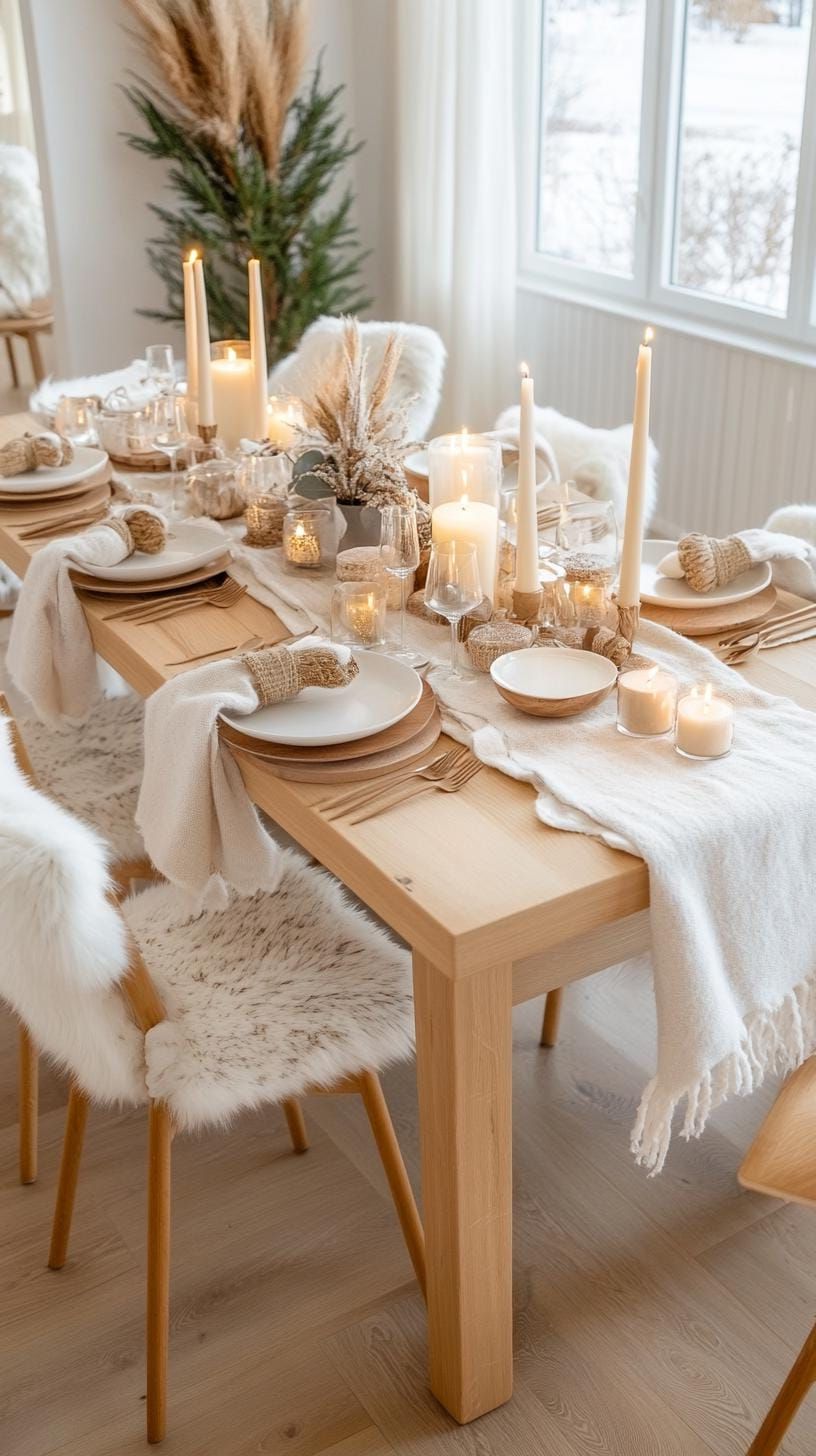 1. Scandinavian Style Winter Table Ideas - photo 2