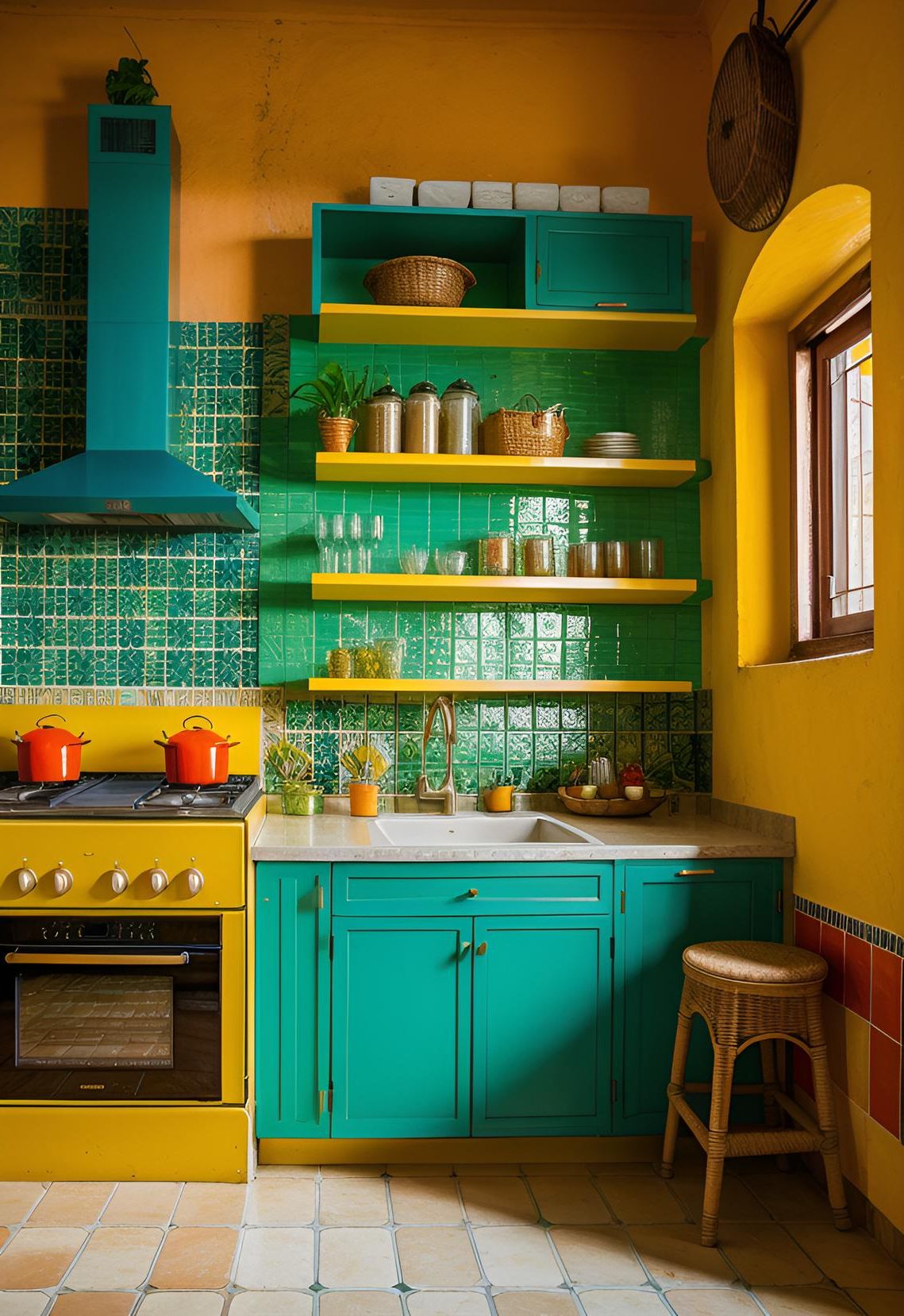 25. Bold Cuban-Inspired Kitchen Style