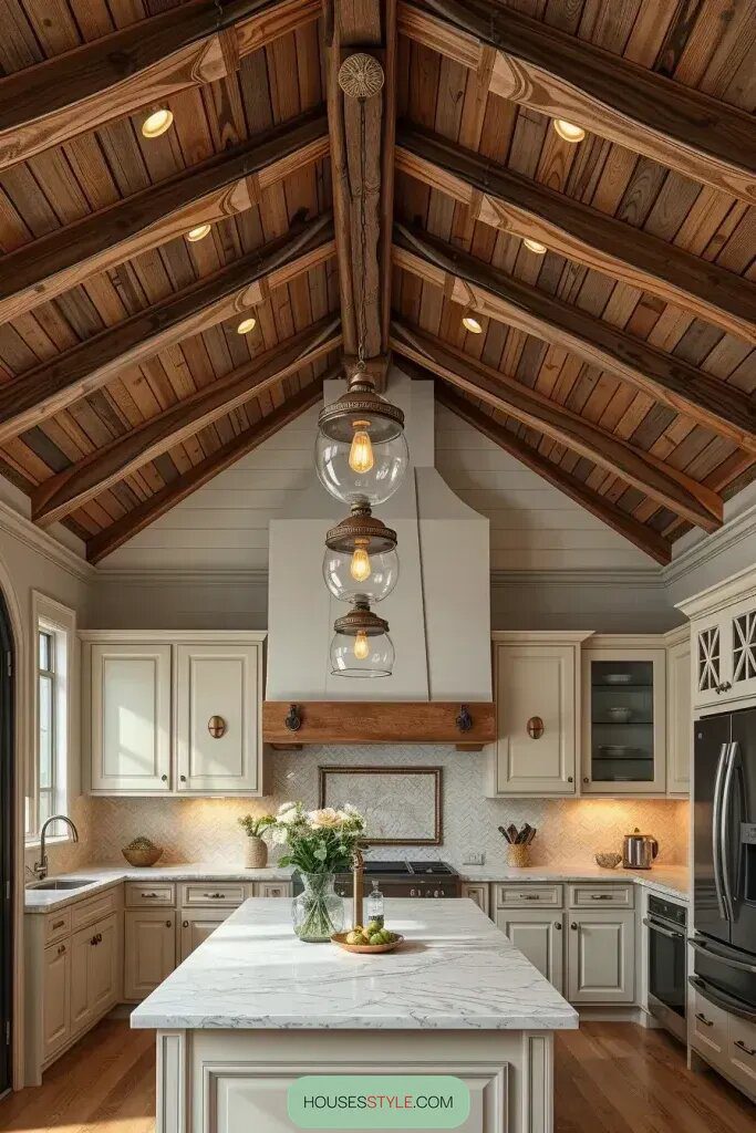 Exposed Ceiling Beams for Added Character