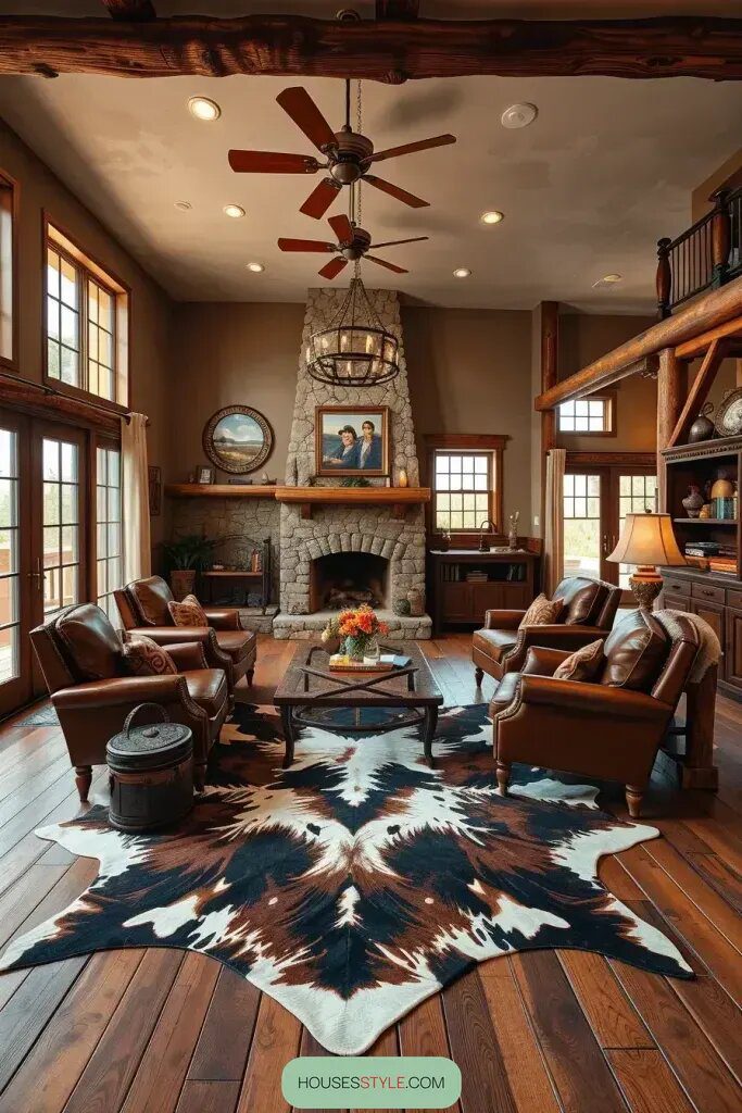 Decorating with Cowhide Rugs and Textures