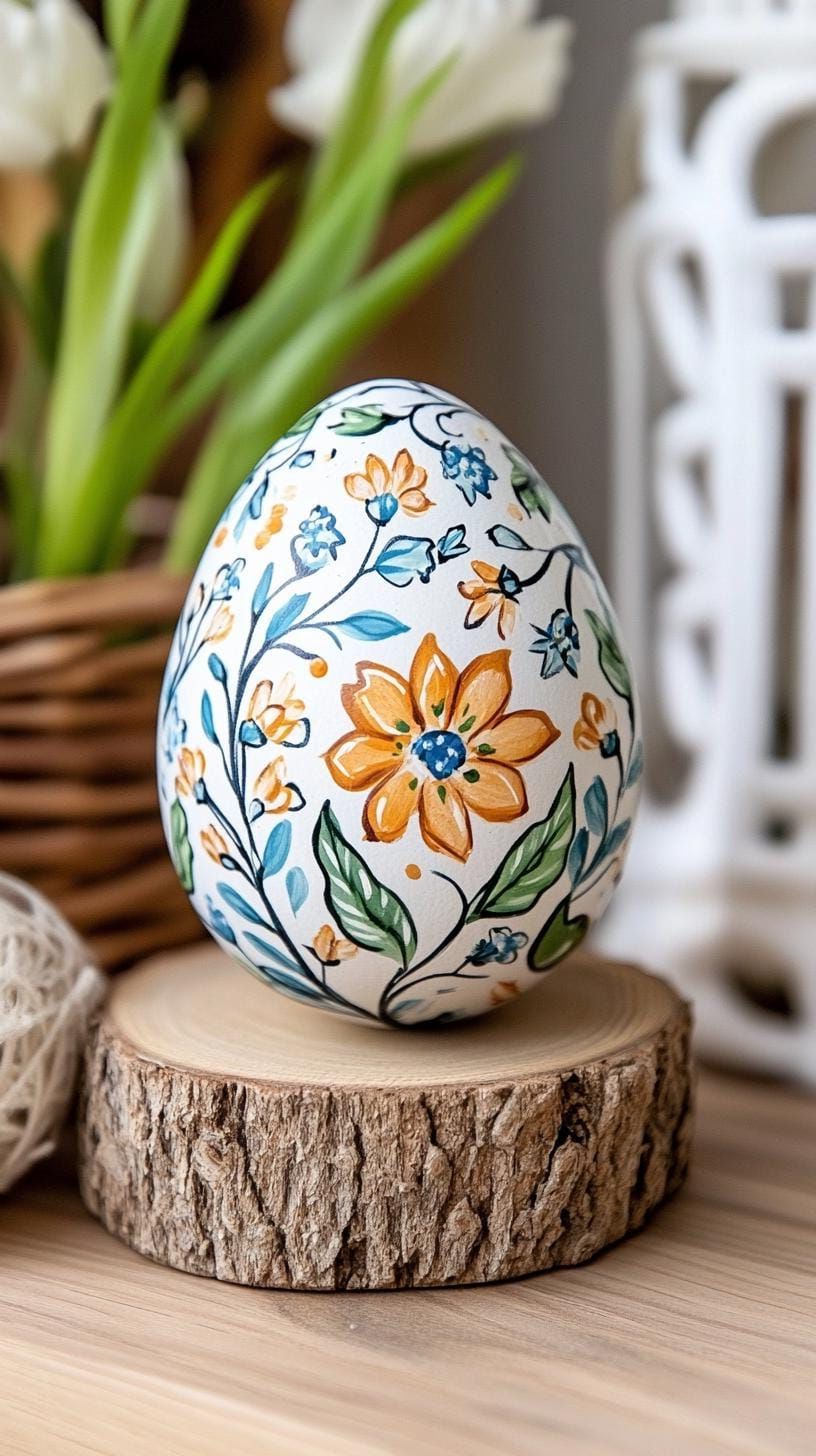 14. Soft Watercolor Floral Painted Eggs - photo 2