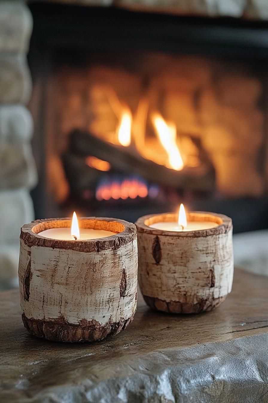 19. Natural Accents for the Fireplace Mantel - photo 2