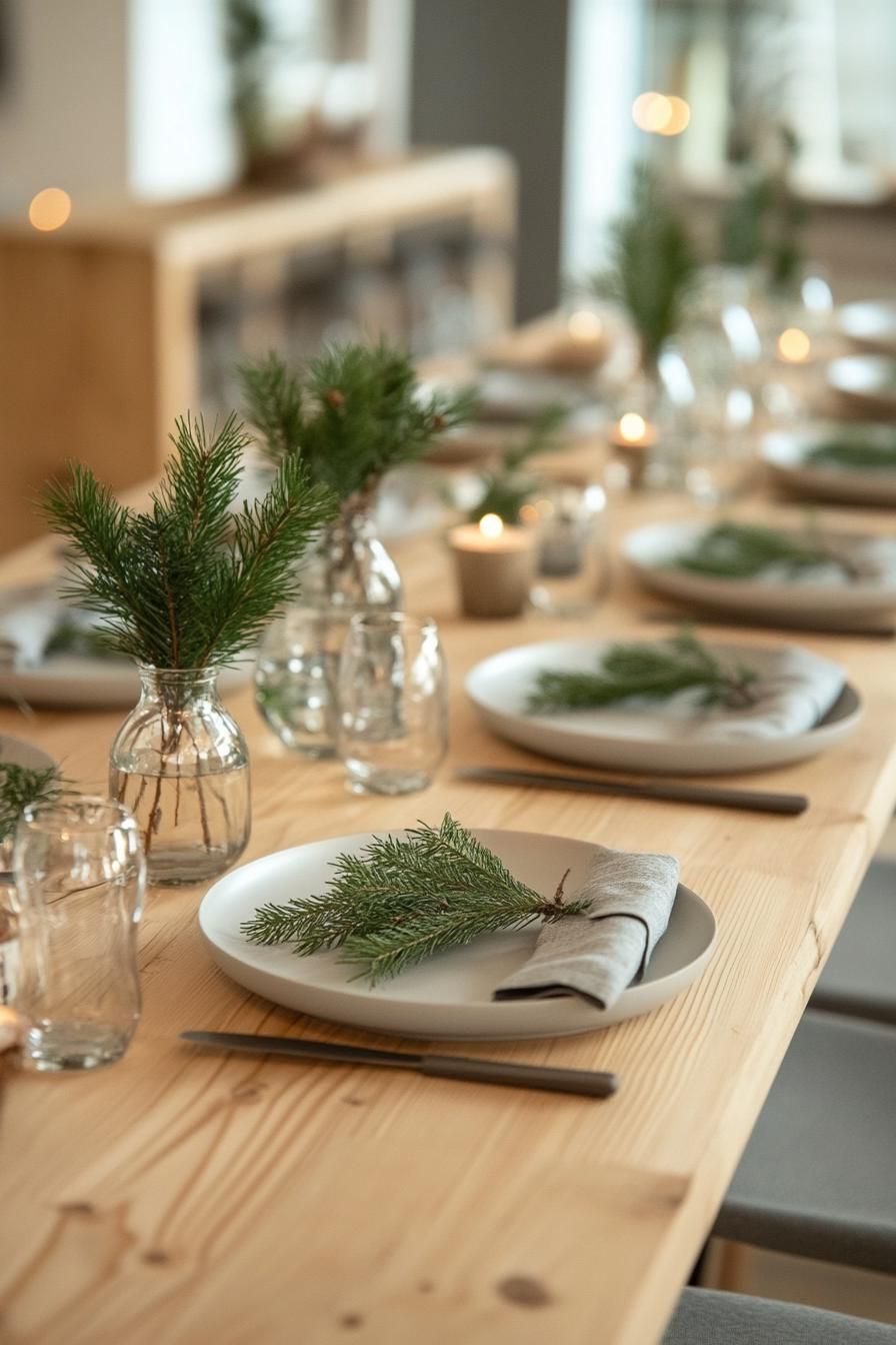 6. Scandinavian Minimalist Christmas Table Ideas
