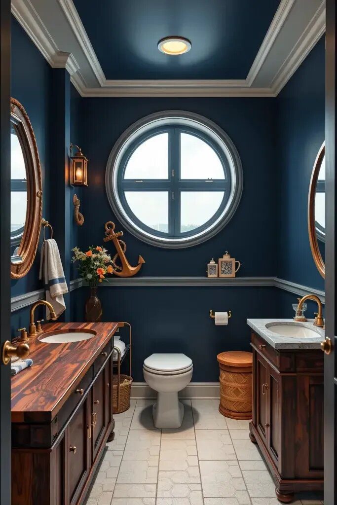 Nautical Bathrooms with Porthole Windows - photo 2