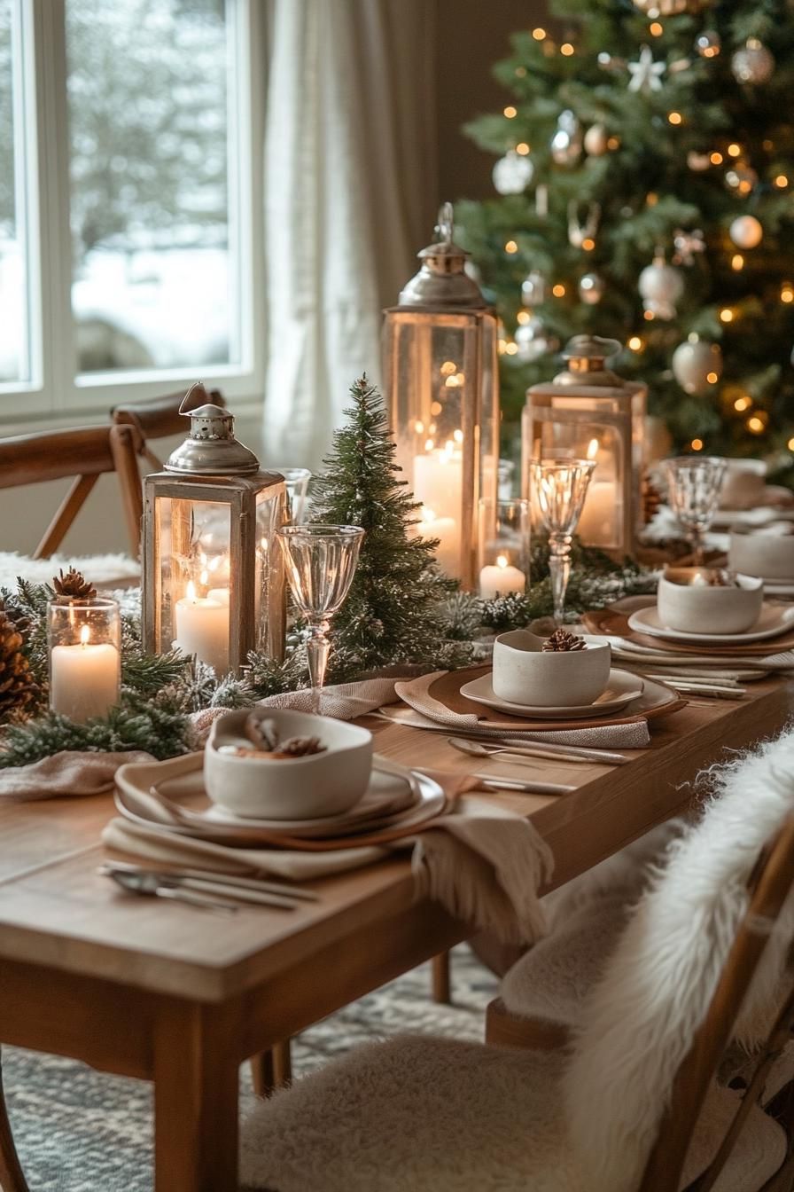 11. Cozy Hygge Christmas Table Ideas