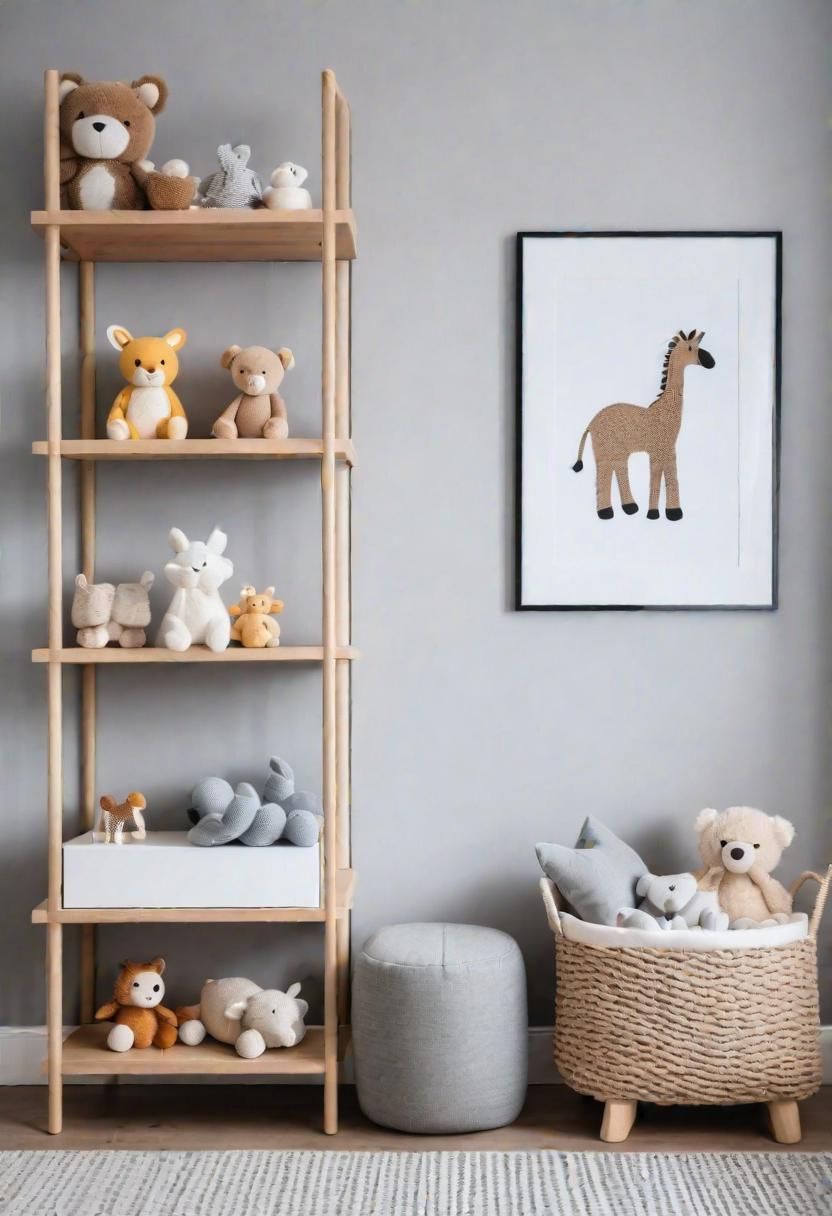 2. Floating Shelves for Nursery Toy Display