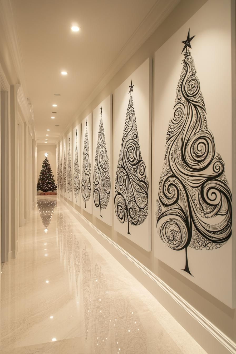 7. Hand-Drawn Monochrome Tree Art - photo 3