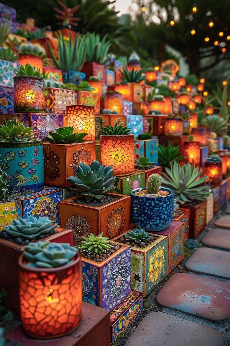 18. Cinder Block Mosaic Tile Decor
