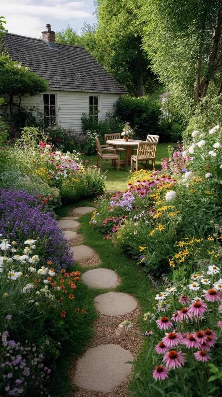 16. A Flower Border Path Circling the House - photo 3
