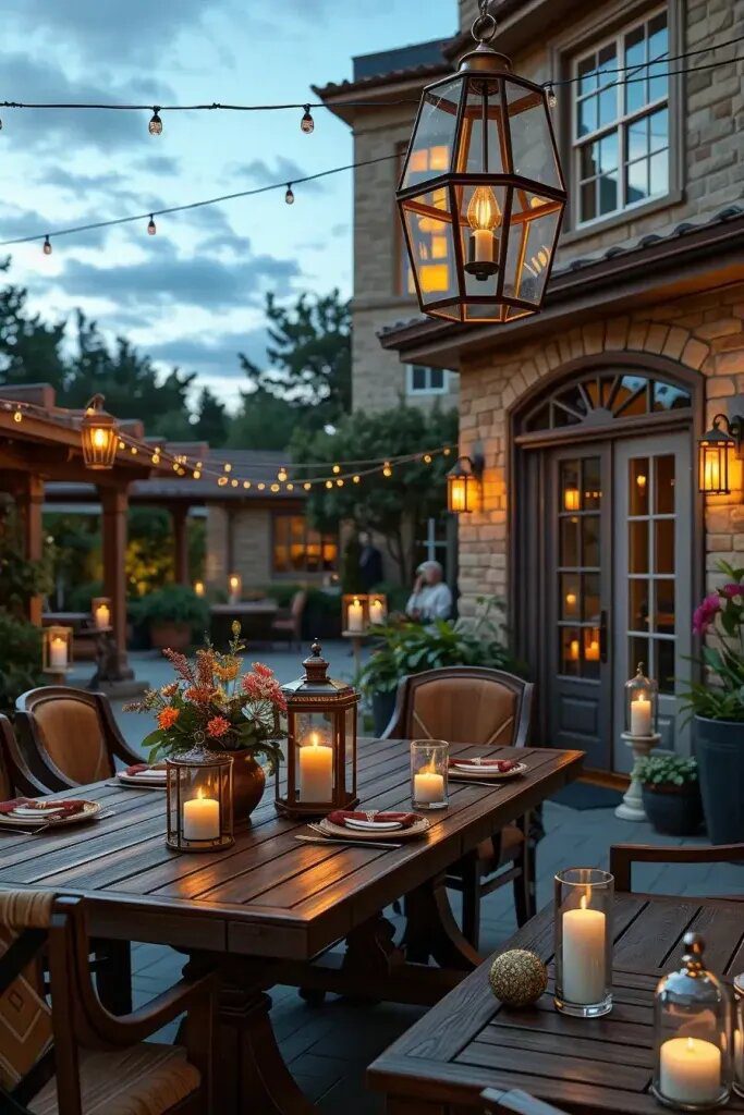 Lanterns and Hurricanes for Warm Evening Light