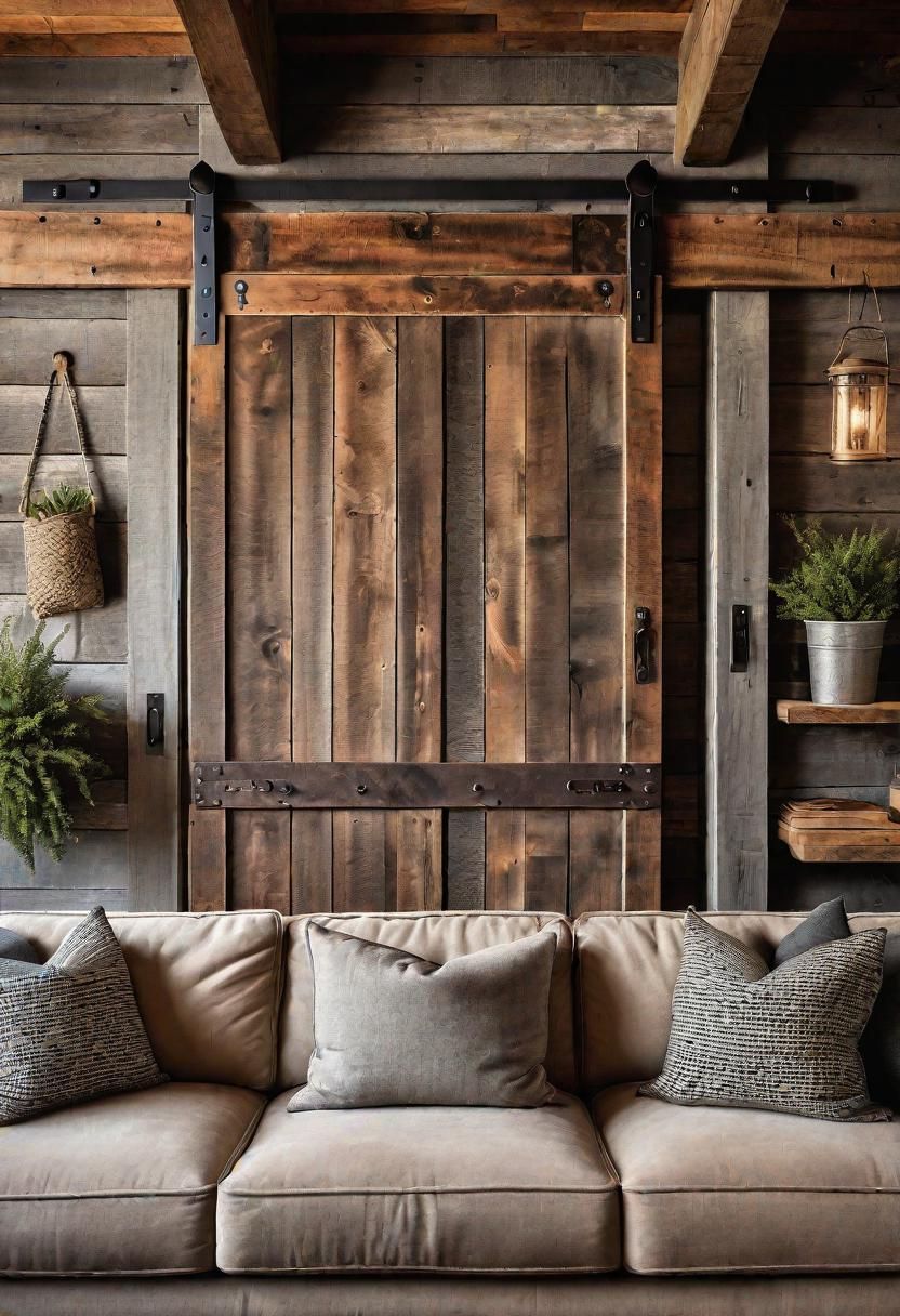 5. Rustic Barn Door Decor Idea