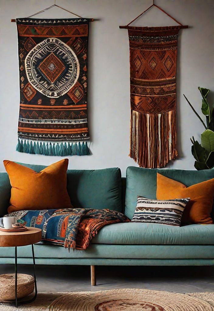 38. Eclectic Tapestry Wall Ideas