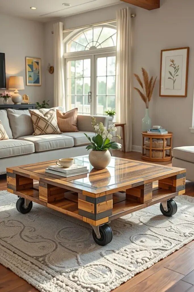 Stylish Coffee Tables Made From Wooden Pallets - photo 2
