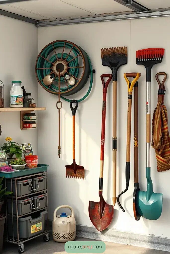 Build a Garden Tool Corner with Hooks and Hoses - photo 2