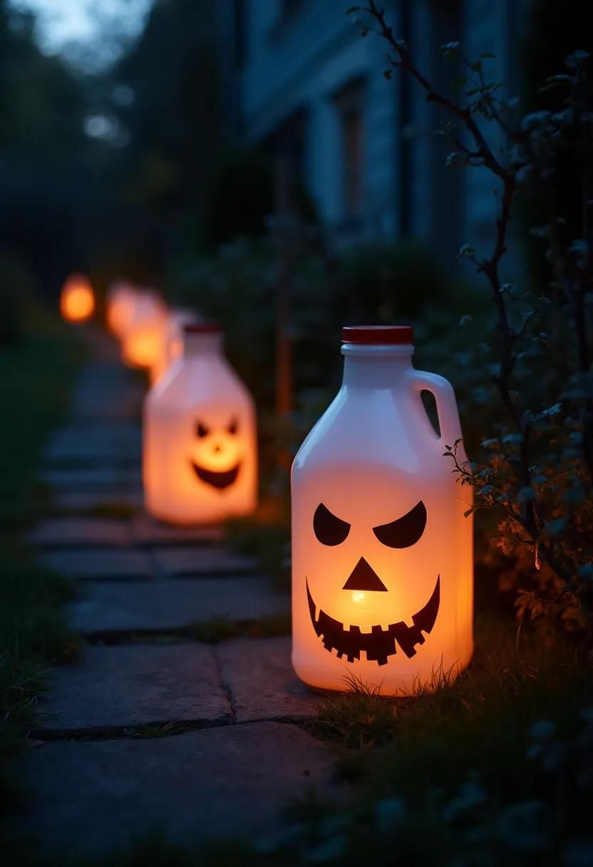 10. Glowing Milk Jug Lanterns