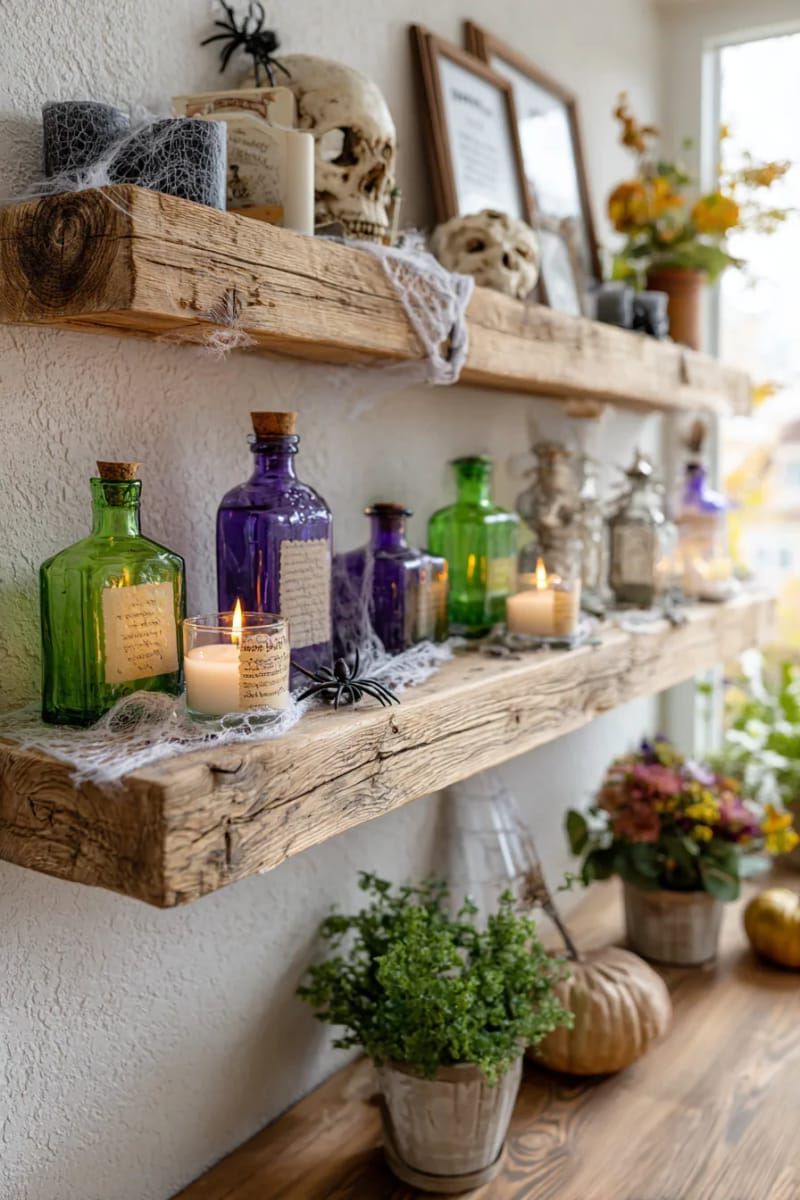 10. Shelf of Potion Bottles with Mysterious Labels - photo 2