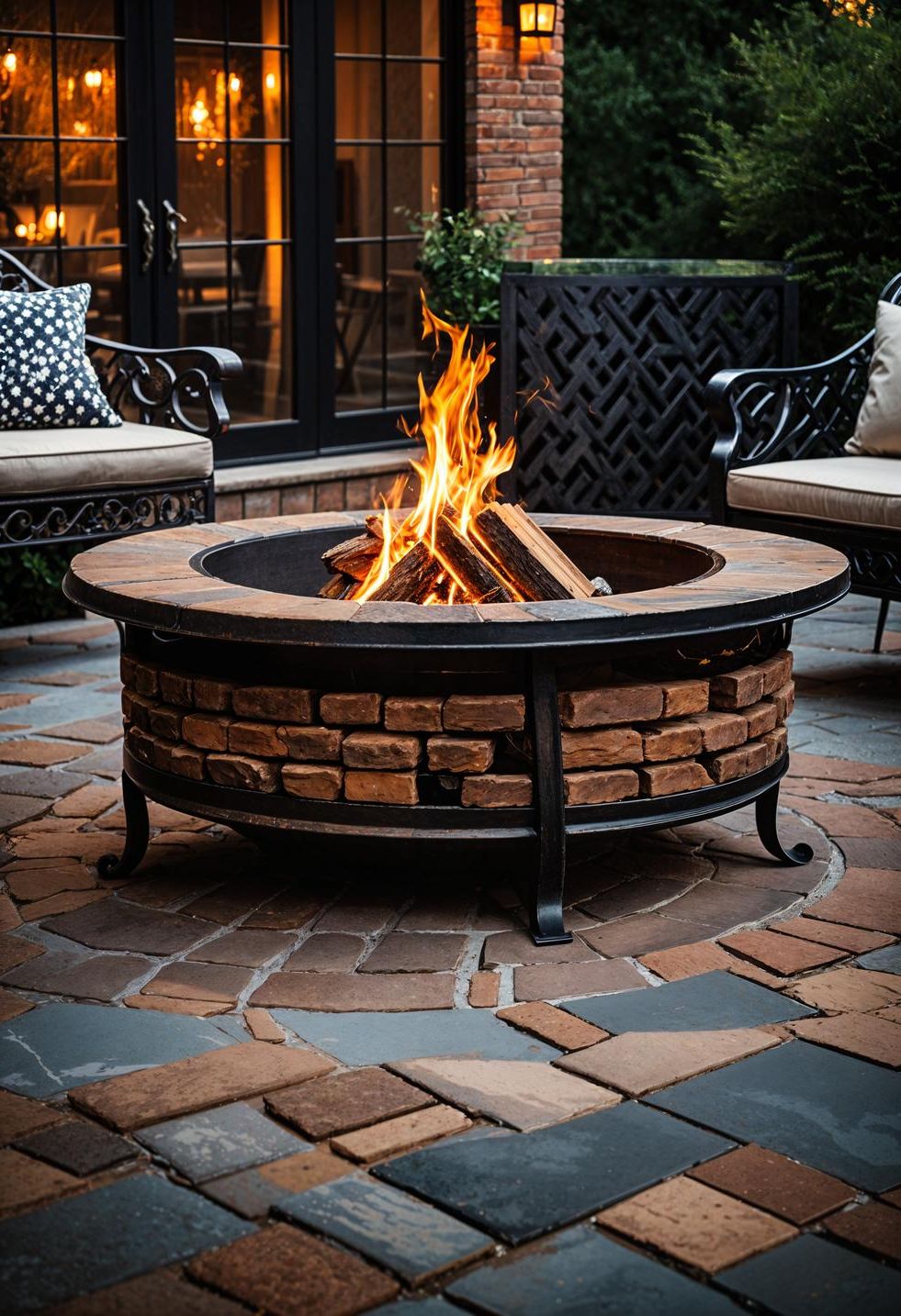 6. Vintage Brick Fire Pit Ideas - photo 3