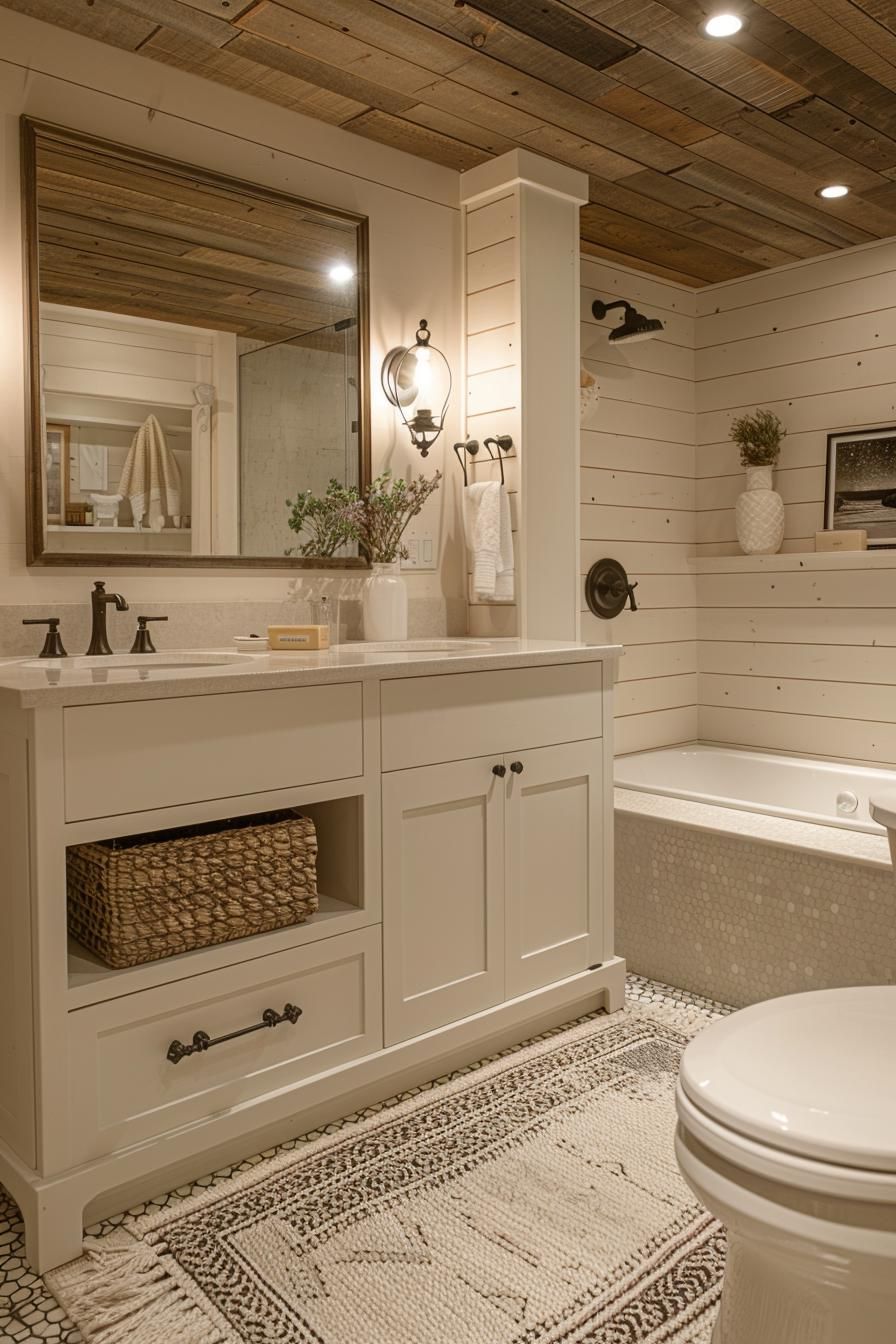 7. Vintage-Inspired Shiplap Bathroom Designs - photo 3