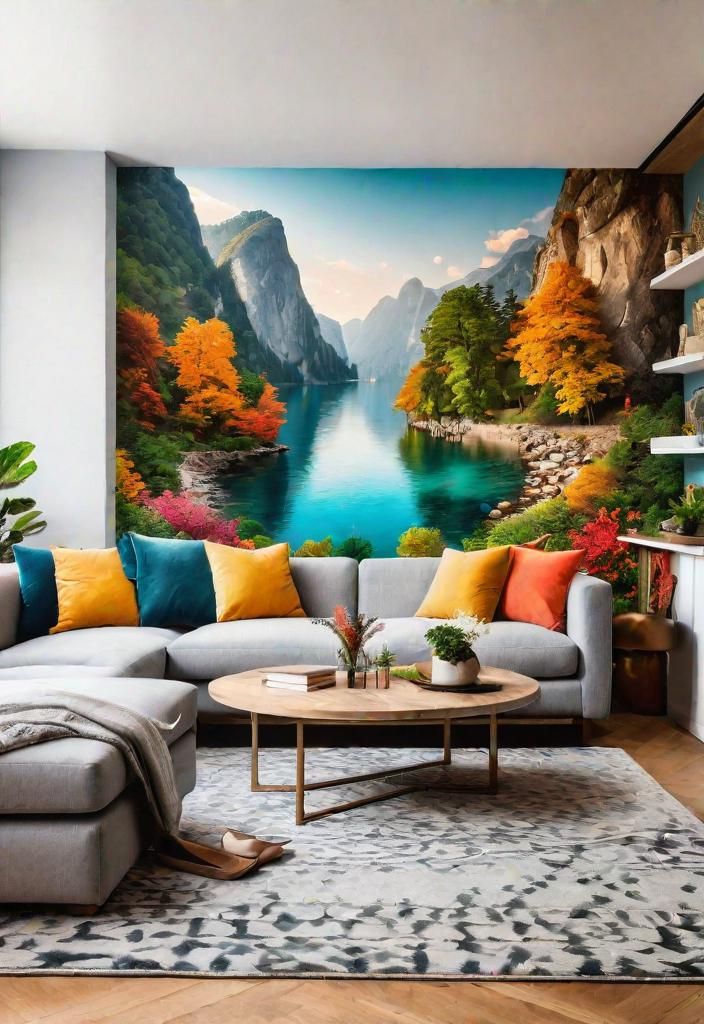 11. Statement Murals for Living Rooms