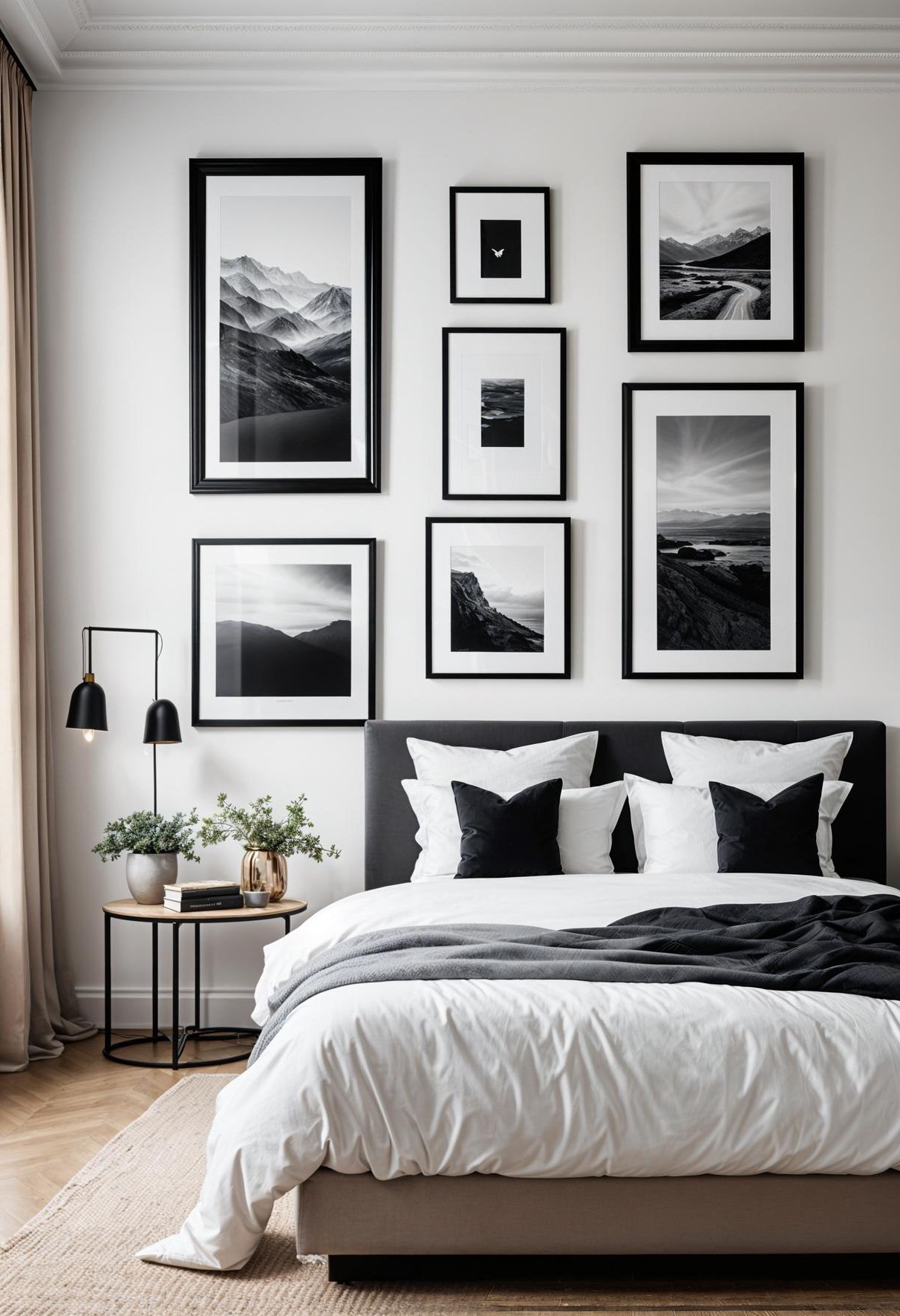 28. Minimalist Monochrome Bedroom Palette