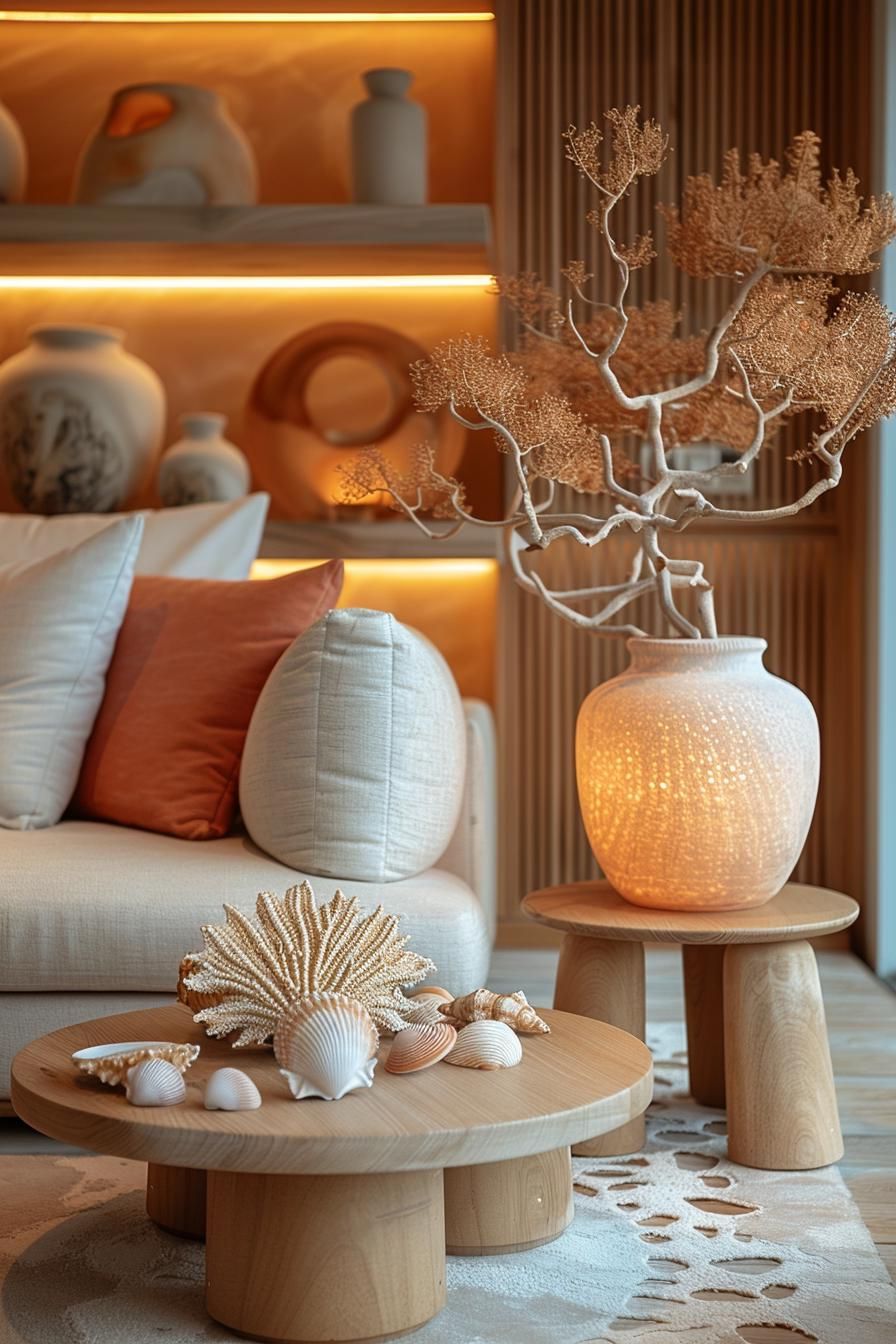 4. Shell and Coral Decor Accents