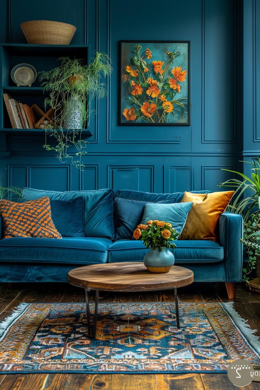 3. Stylish Mid Century Living Room