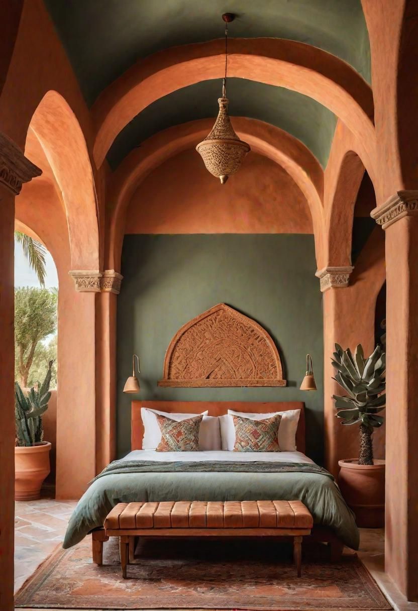 23. Mediterranean-Inspired Sage Green Bedroom