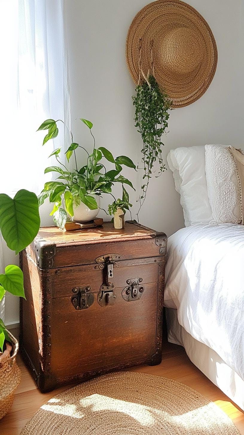 12. Trunk Table Ideas for Boho Bedrooms