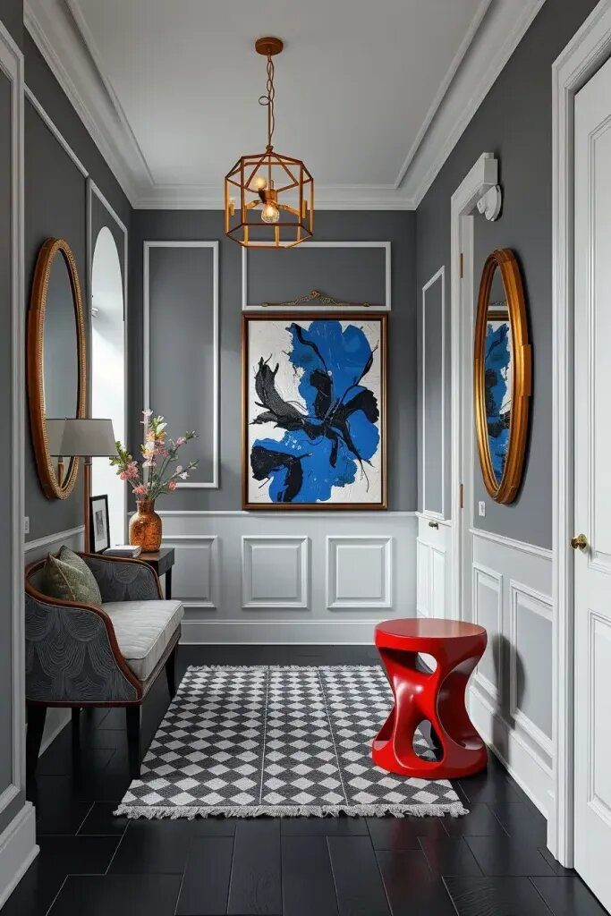 Bold Monochrome Hallways That Make a Statement