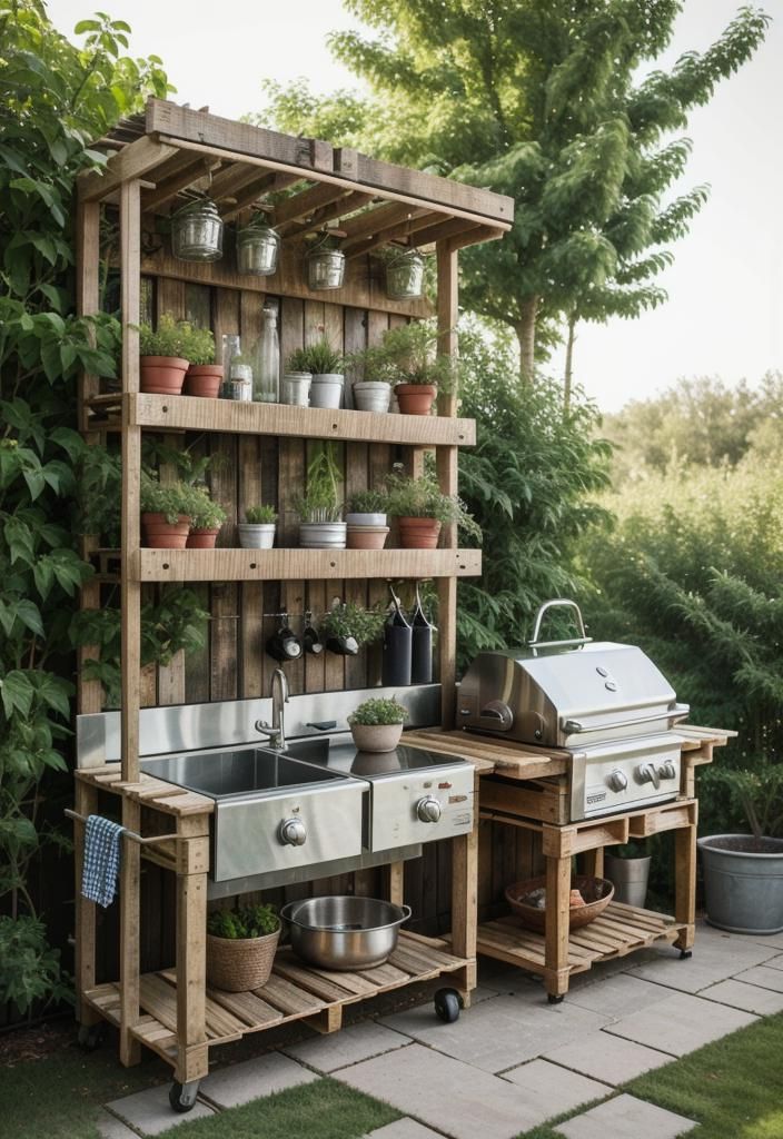 38. How to Build a Pallet Outdoor Kitchen