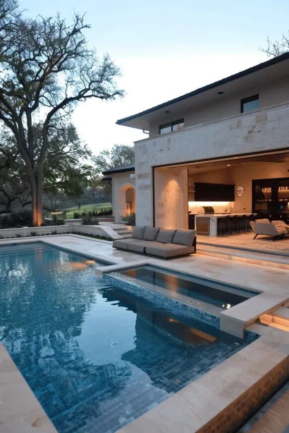 Contemporary Poolside Retreat