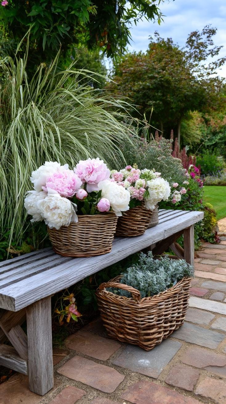 24. Wicker Baskets Filled With Pastel Florals - photo 2