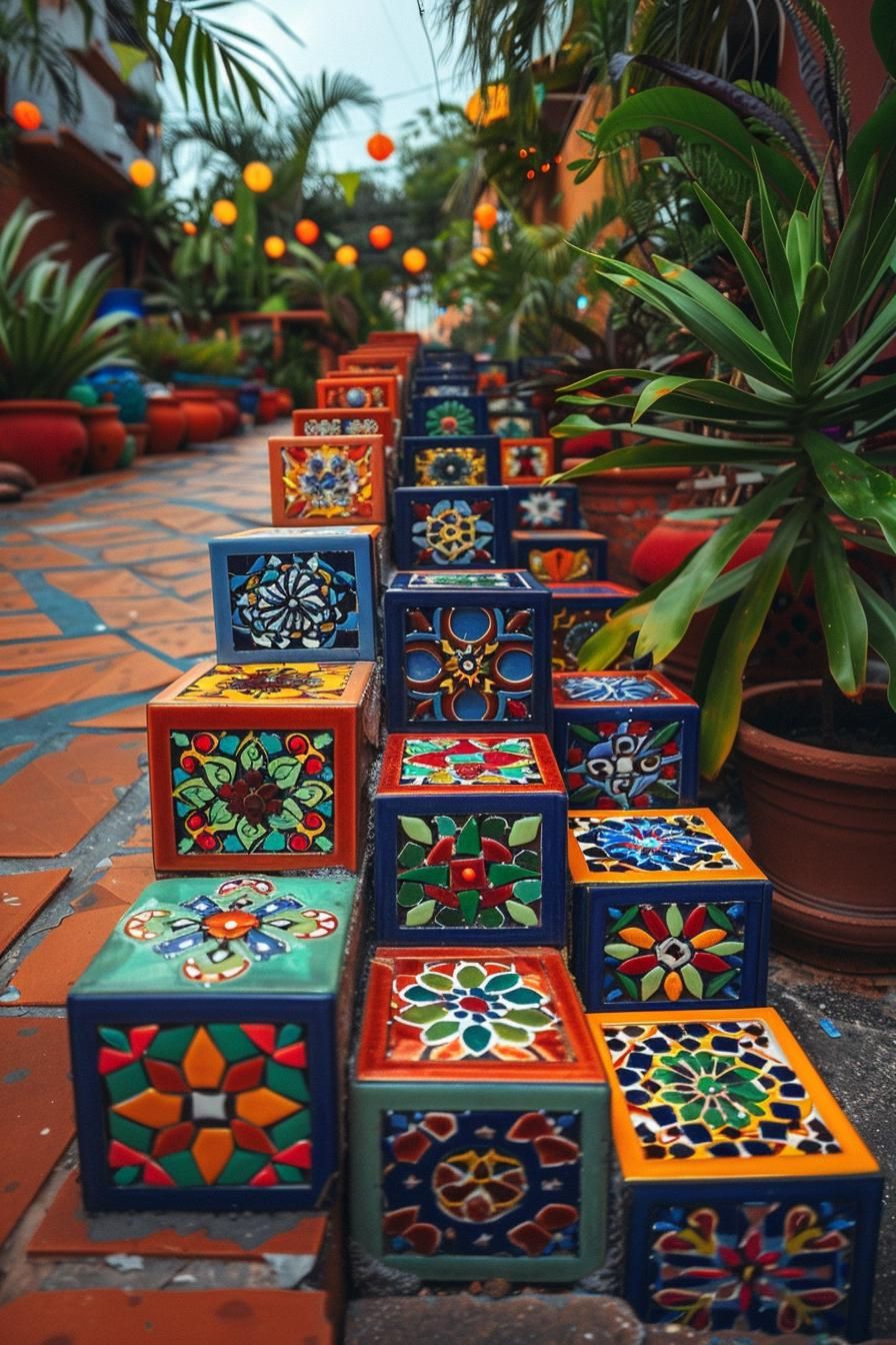 18. Cinder Block Mosaic Tile Decor - photo 2