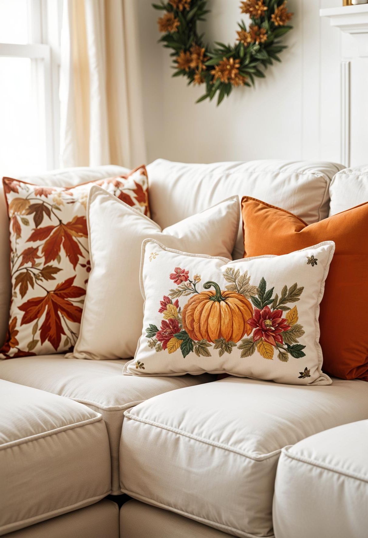 4. Fall-Themed Throw Pillow Ideas