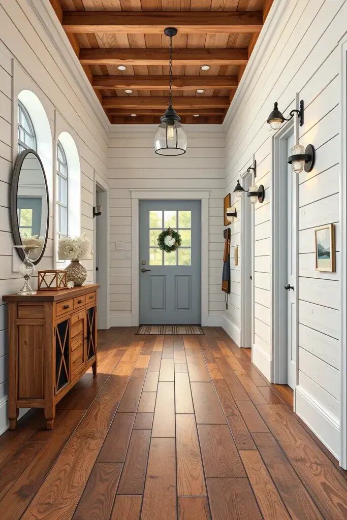 Modern Lighting for a Rustic Hallway - photo 2