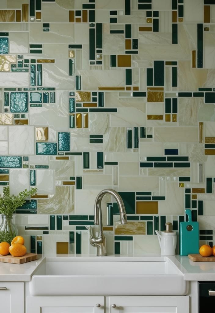 7. Vibrant Glass Mosaic Backsplashes - photo 2