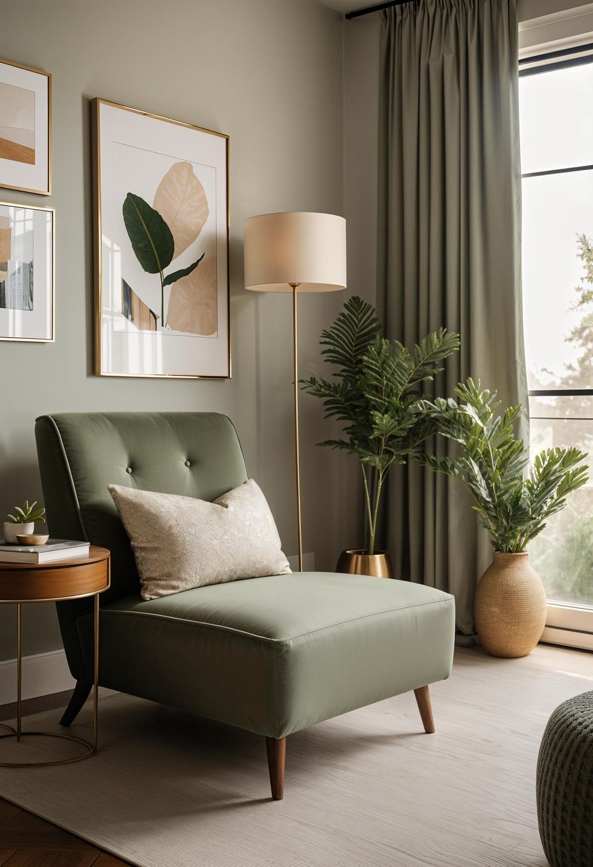 15. Sage Chairs Paired With Cream Accents
