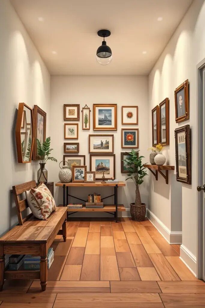 Gallery Walls with Wooden Frame Accents - photo 2