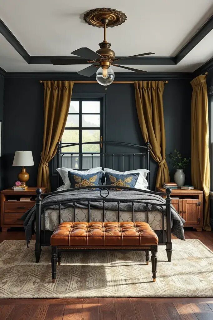 Masculine Gray and Olive Bedroom Ideas - photo 2