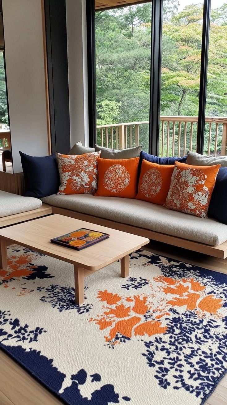 6. Wool Rugs Paired with Obi Fabric Cushions - photo 3