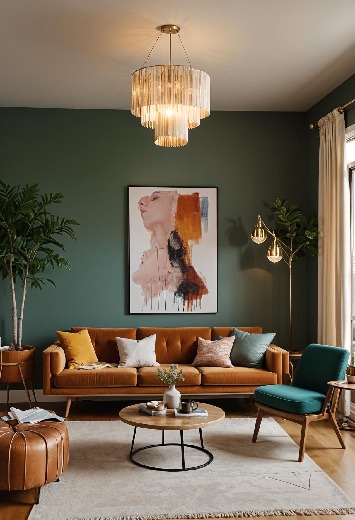 5. Boho Mid-Century Lighting Fixtures
