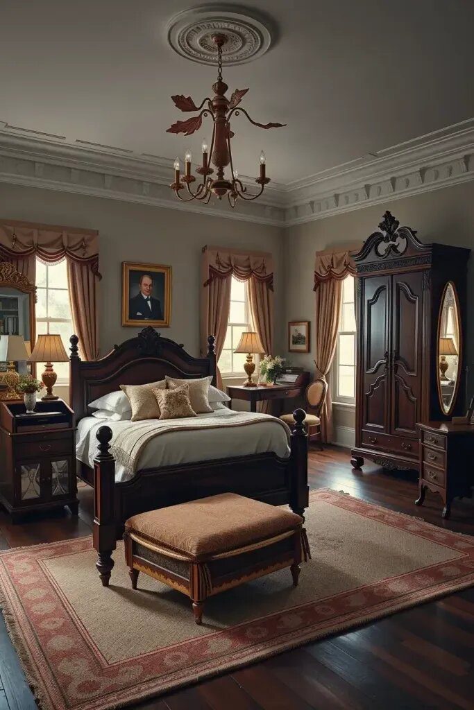Rich Woods and Vintage Decor for a Cozy Bedroom - photo 2