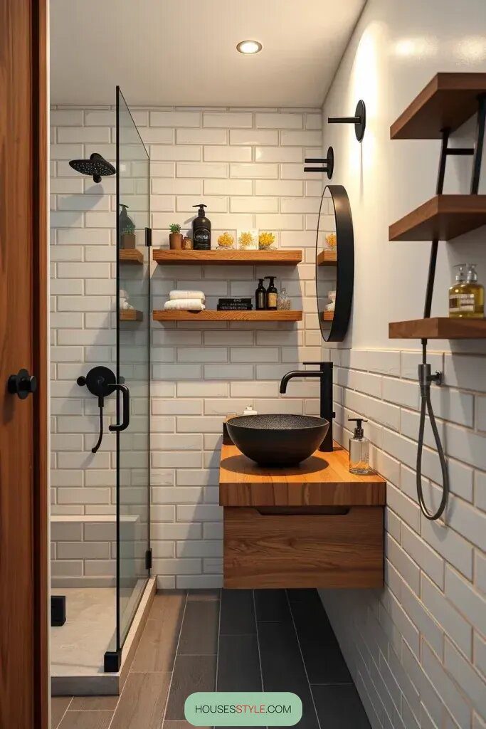 Rustic Accents That Work in Small Bathrooms