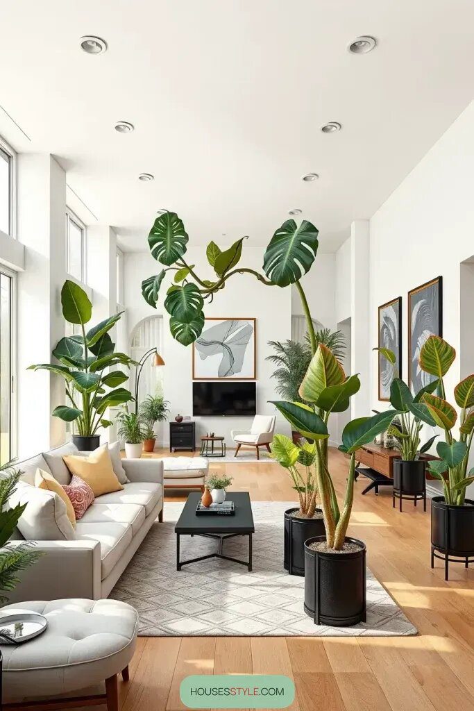 Greenery in Sleek Planters