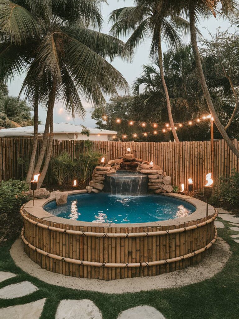 17. Tropical Beach-Inspired Backyard