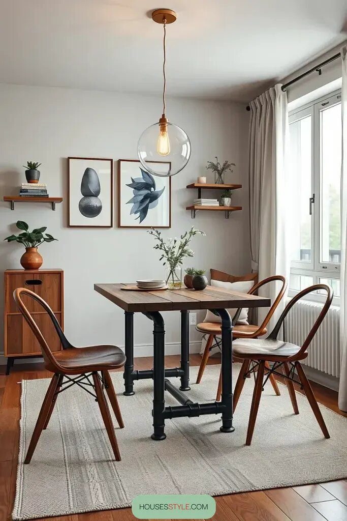 Using Industrial Pipes as Table Legs