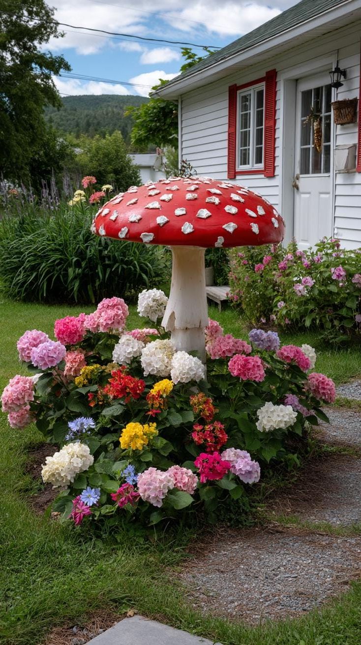 11. A Garden Bed Shaped Like a Mushroom