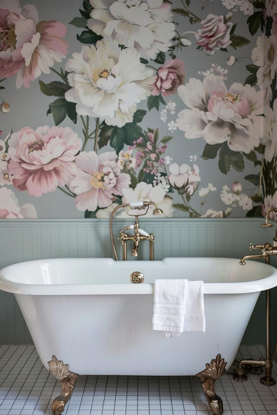2. Timeless Vintage Floral Wallpaper