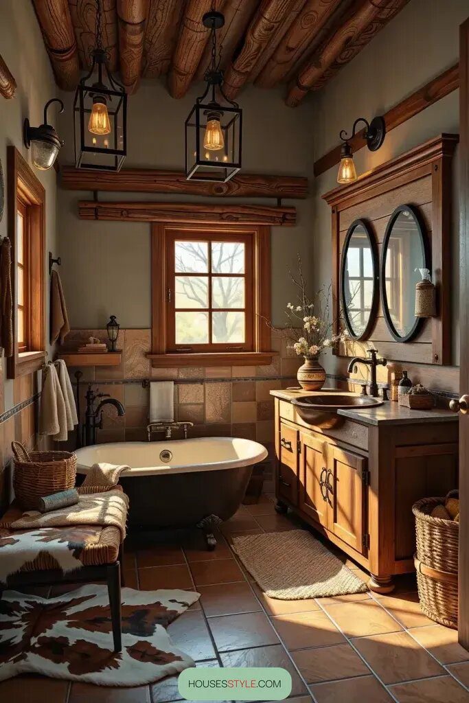 Cozy Charm in Western Rustic Bathrooms - photo 2